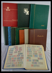 Europa + UNO: Großer Karton mit gestempelten Teilsammlungen und ...